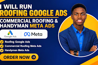 run roofing google ads, commercial roofing and handyman meta ads