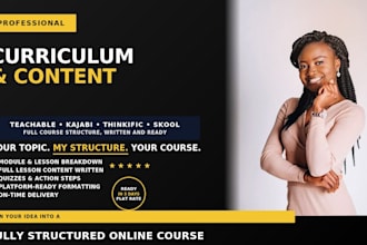 design course curriculum and write full course content