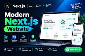 develop a modern nextjs website or web app