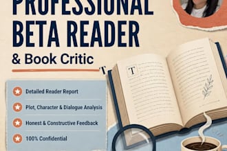 be your insightful beta reader and book critic