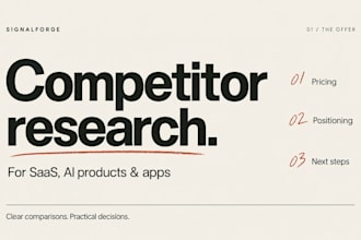 research your saas and ai competitors