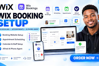 setup wix booking website wix scheduling appointment wix alfred phone ai agent