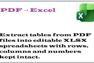 convert PDF to excel