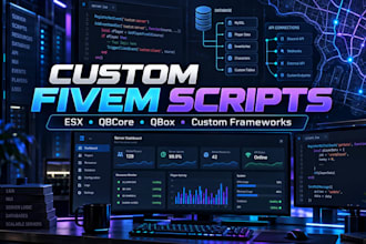 develop custom fivem scripts for esx qbcore qbox or custom frameworks