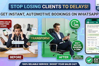 whatsapp chatbot automation and booking flows exclusively