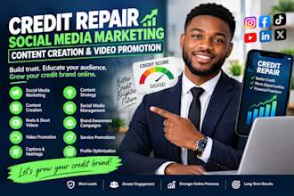 do credit repair social media marketing content creation  video promotion