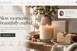 build squarespace candle shop website soap shop artisan site bath body website