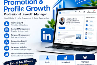 do linkedin promotion, lin kedin manager for your profile growth and engagement