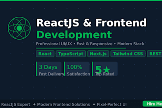 build a modern reactjs web app or landing page for your business