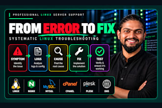 resolve linux, nginx, mysql, cpanel, plesk and dns problems