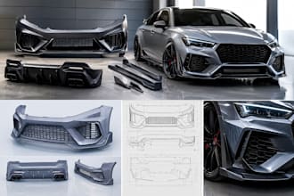 design custom car bumpers, body kits and automotive parts