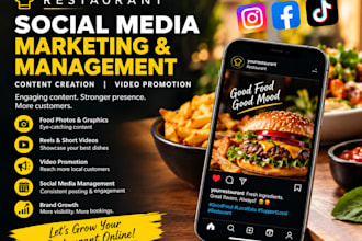 do restaurant social media marketing management content creation video promotion