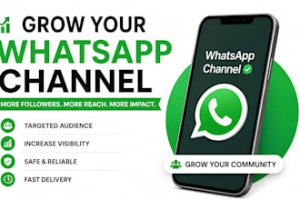 grow your whatsapp channel with real organic followers
