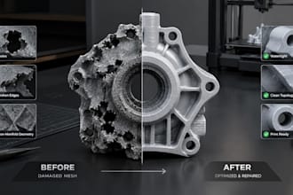 stl repair, 3d model repair, mesh repair, stl file, 3d printing