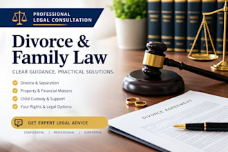 provide legal consultation for divorce and family law matters