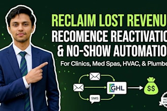 set up ghl reactivation and no show reminders for clinics med spas hvac plumbers