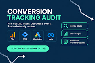 audit ga4, GTM, google ads and meta conversion tracking