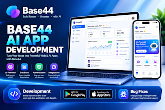 build base44 ai web app, bugs fix, deployment