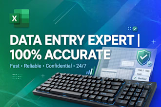 do accurate data entry, excel
