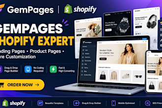 customize gempages shopify store pages and landing pages