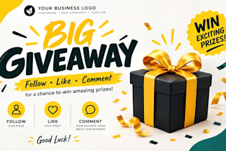 design a giveaway post for your business