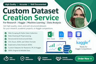 create custom datasets for research, machine learning and kaggle