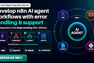 develop n8n ai agent workflows with error handling support API integrations