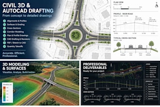 provide professional autocad civil 3d drafting