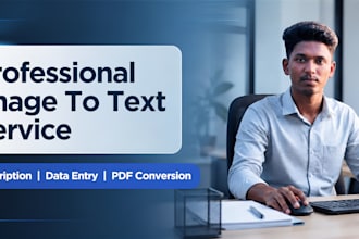 do professional image to text transcription and typing work