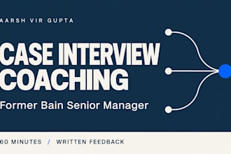 run a mock consulting case interview with written feedback