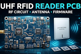 design uhf rfid reader pcb, antenna, rf circuit and embedded firmware