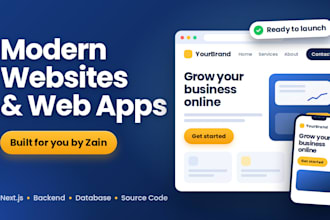 build a full stack nextjs website or web app with admin panel