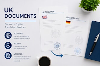 translate and proofread german and english documents
