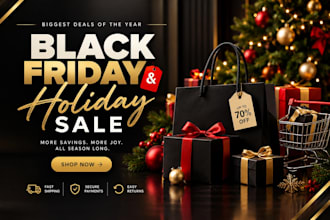 design black friday and holiday sale banners for your online store