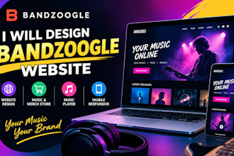 design bandzoogle website, bandzoogle store, redesign merch store, music website