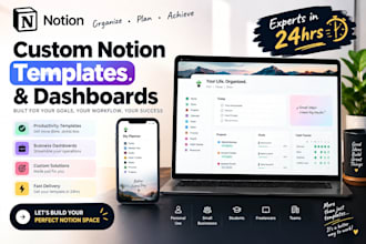 notion templates, notion dashboard, custom notion templates experts in 24hrs