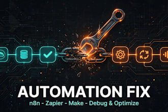 fix or optimize your n8n, zapier or make automation
