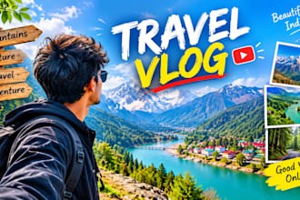 design attractive vlog youtube thumbnails