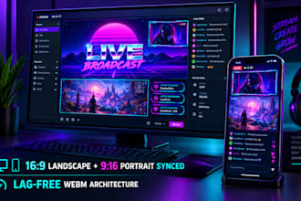 design lag free animated vertical overlays and cross platform stream packages