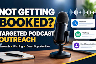 do podcast guest outreach, podcast booking and podcast guest booking services