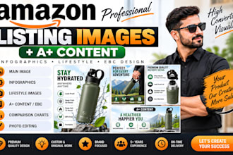 design amazon listing images and a plus content