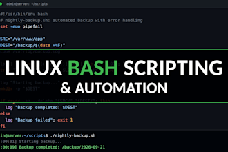 write custom linux bash scripts and automate server tasks