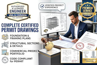 provide structural engineer letter, drawings, and engineering stamp for permit
