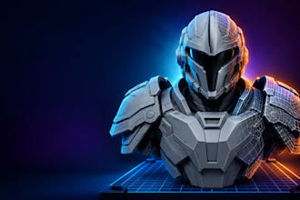 model a custom cosplay mask and props for your 3d printing service