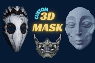 model a custom cosplay mask and props for your 3d printing service