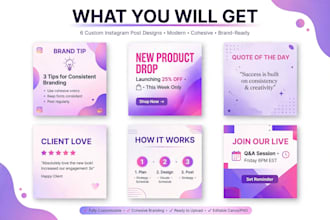 design 5 modern instagram posts for your business