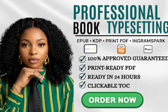 do book formatting, book typesetting and book layout design