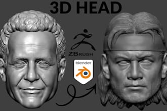 sculpt 3d bust potraits head and face likeness portrait modeling for 3d printing