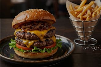 design professional restaurant food posts and promotional social media ad