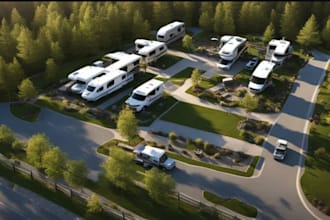 create detailed rv park, campground and resort site plans
